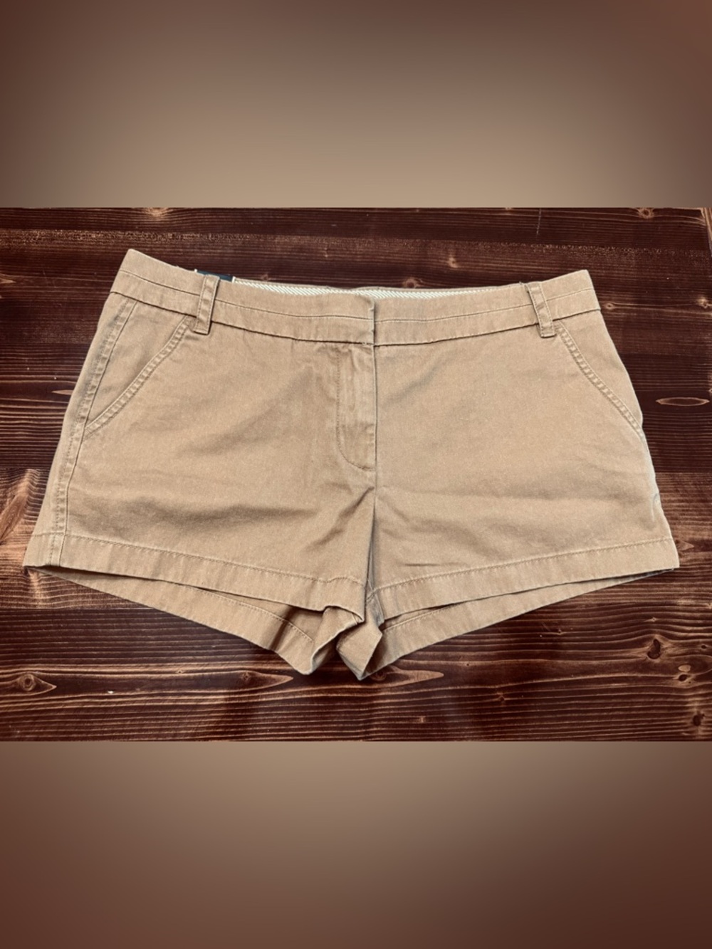 J. Crew Women’s Khaki Cotton Chino Shorts NWT 3” Inseam Size 12